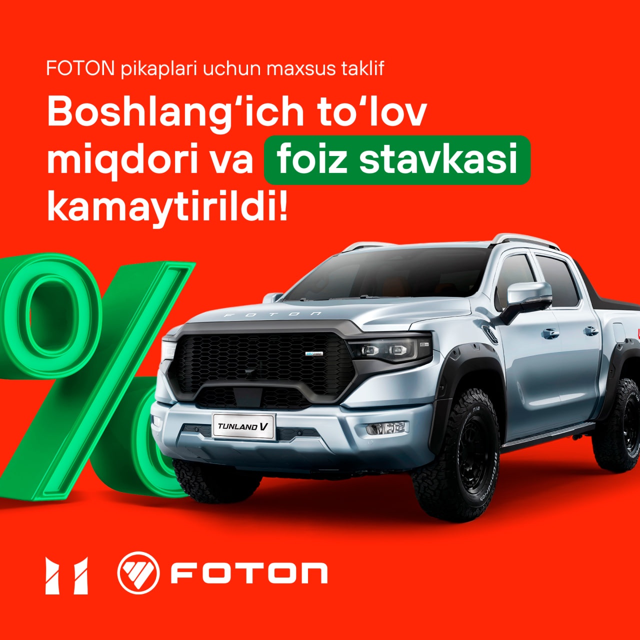 Mikro Leasing‘dan Foton maxsus texnikasi uchun maxsus taklif